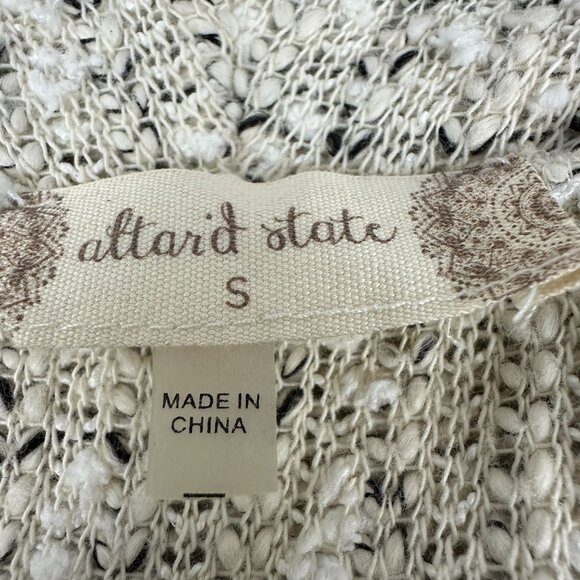 Altard State Open Front Knit Vest Size Small Beige & Black - Picture 3 of 5